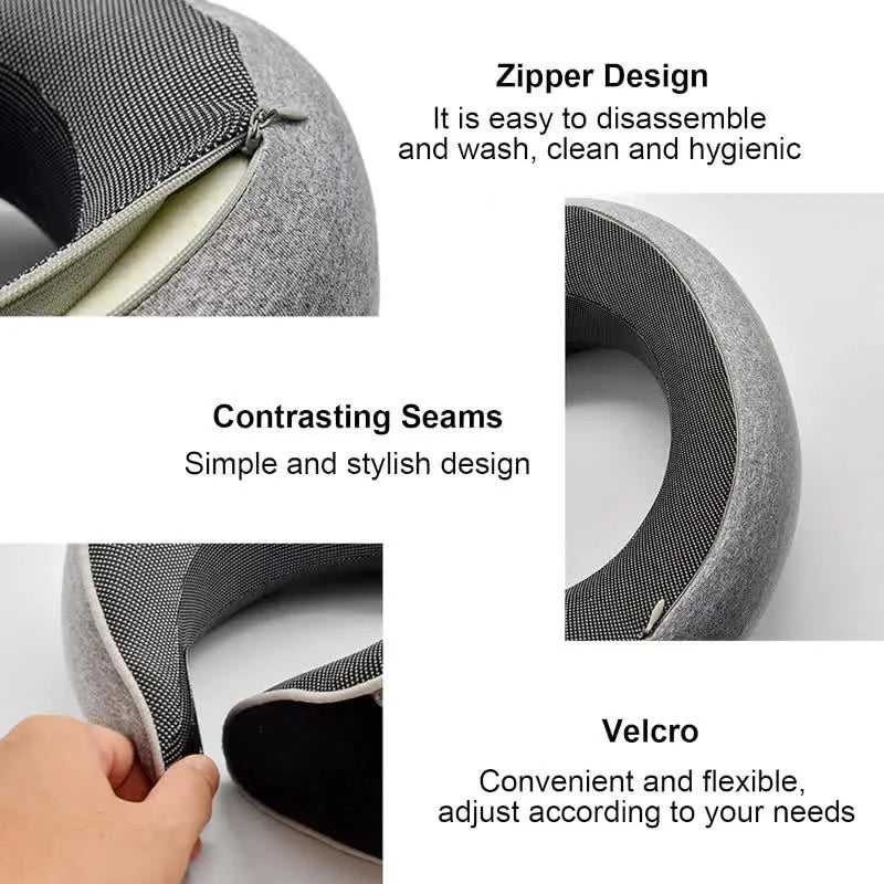 Ultimate Comfort Travel Neck Pillow - Memory Foam U-Shaped Support for Restful Journeys
