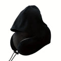 Experience Ultimate Comfort with Our Memory Foam Hooded U-Shaped Travel Pillow - Perfect for Airplane, Office, Car, and Home Naps!