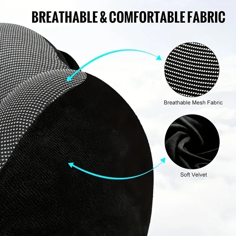 Experience Ultimate Comfort with Our Memory Foam Hooded U-Shaped Travel Pillow - Perfect for Airplane, Office, Car, and Home Naps!